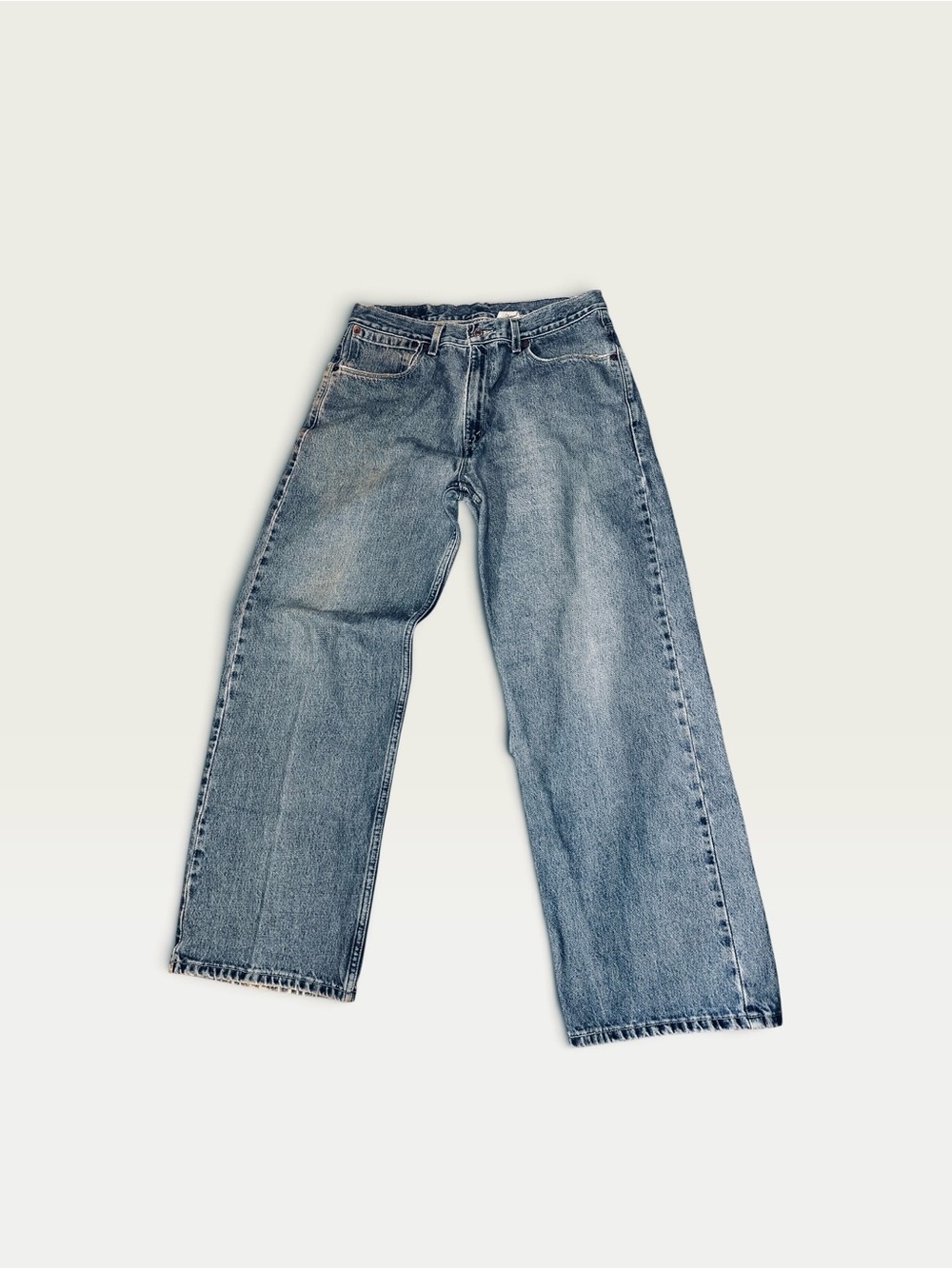 Vintage 90s Levis 579 Jeans Size 32x30 Blue Medium Wash Denim Baggy Fit Wide Leg